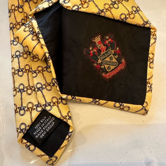 GUCCI - 💛Yellow Equestrian Tie! Derby - 🐎 Snaffle Bit Pattern - Picture 2 of 15